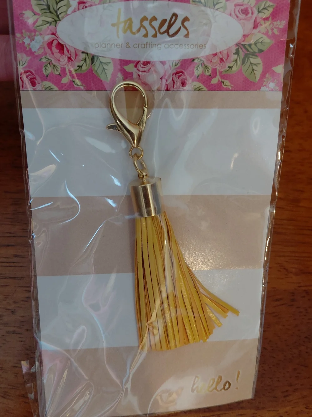 Yellow Tassel Keychain